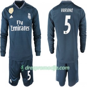 Real Madrid Dres VARANE 5 Dječji Gostujući 2018/19 Dugim Rukavima